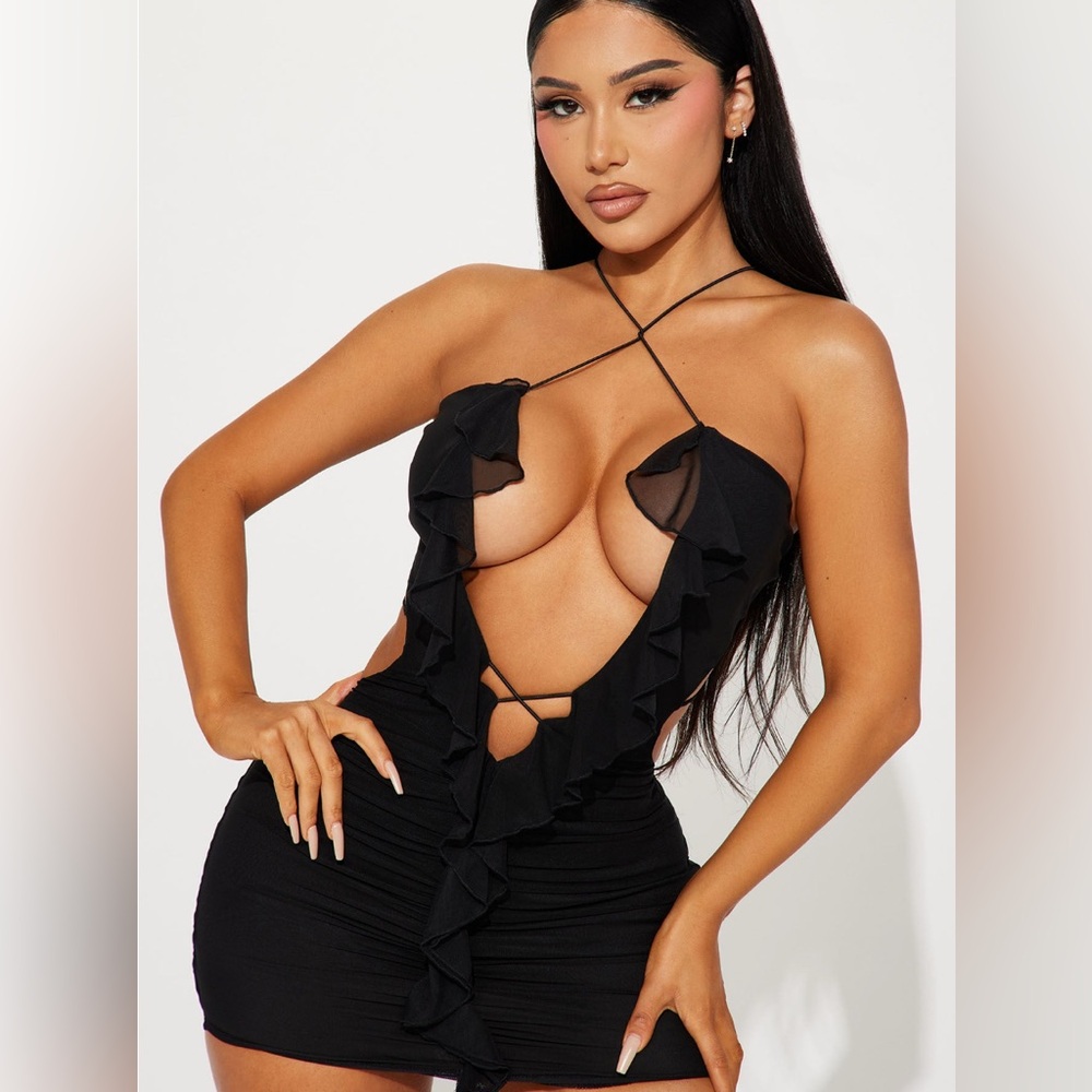 Fashion Nova Brianne Mesh Mini Dress